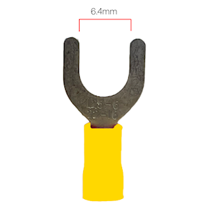 6.4mm Fork Terminal - Yellow (WT.41)